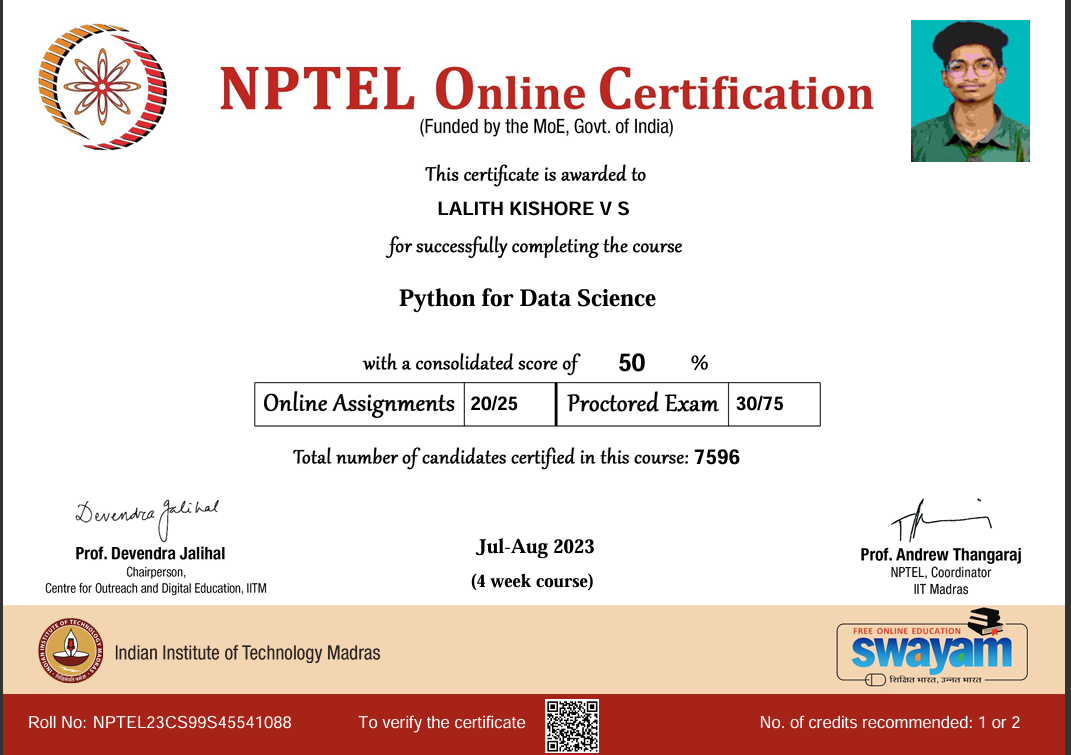 Python for Data Science (NPTEL)